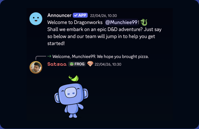 Go to the #Greetings channel